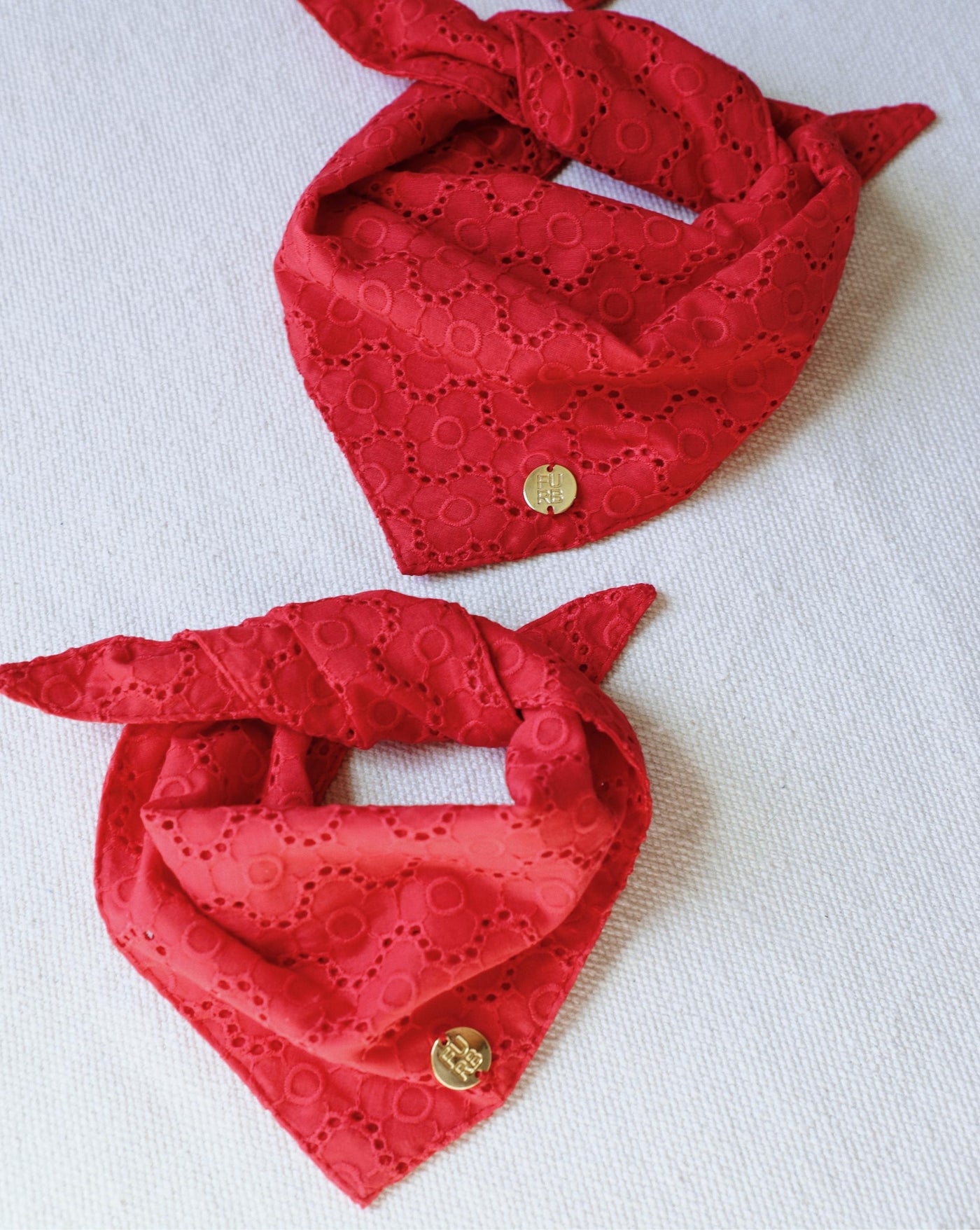 Only the Best Bandana in Red Eyelet