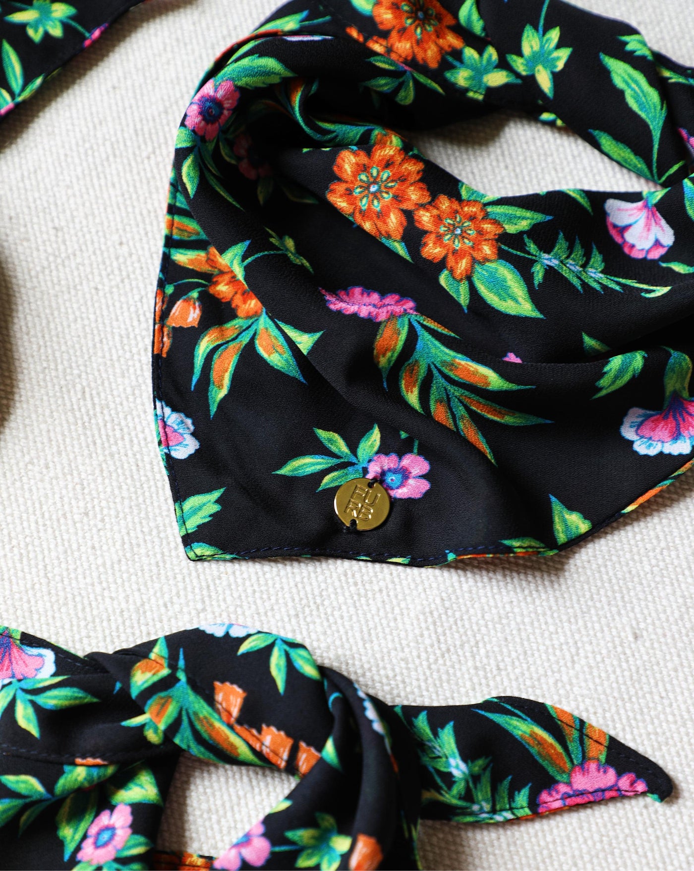 Only the Best Bandana in Neon Floral