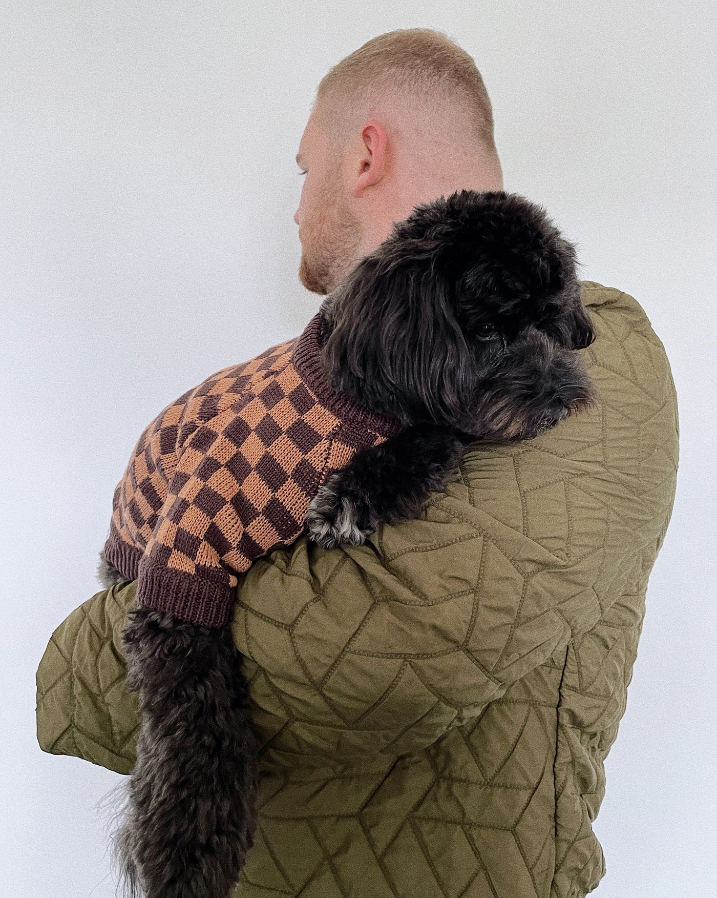 Arlo Brown Check Dog Sweater