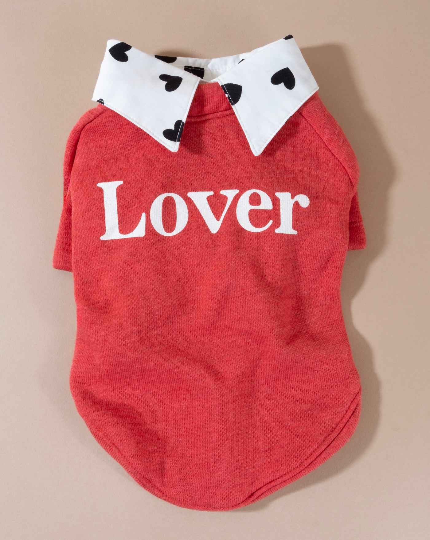 Soft red dog sweatshirt designed for small dogs, perfect for Doodles or Corgis.