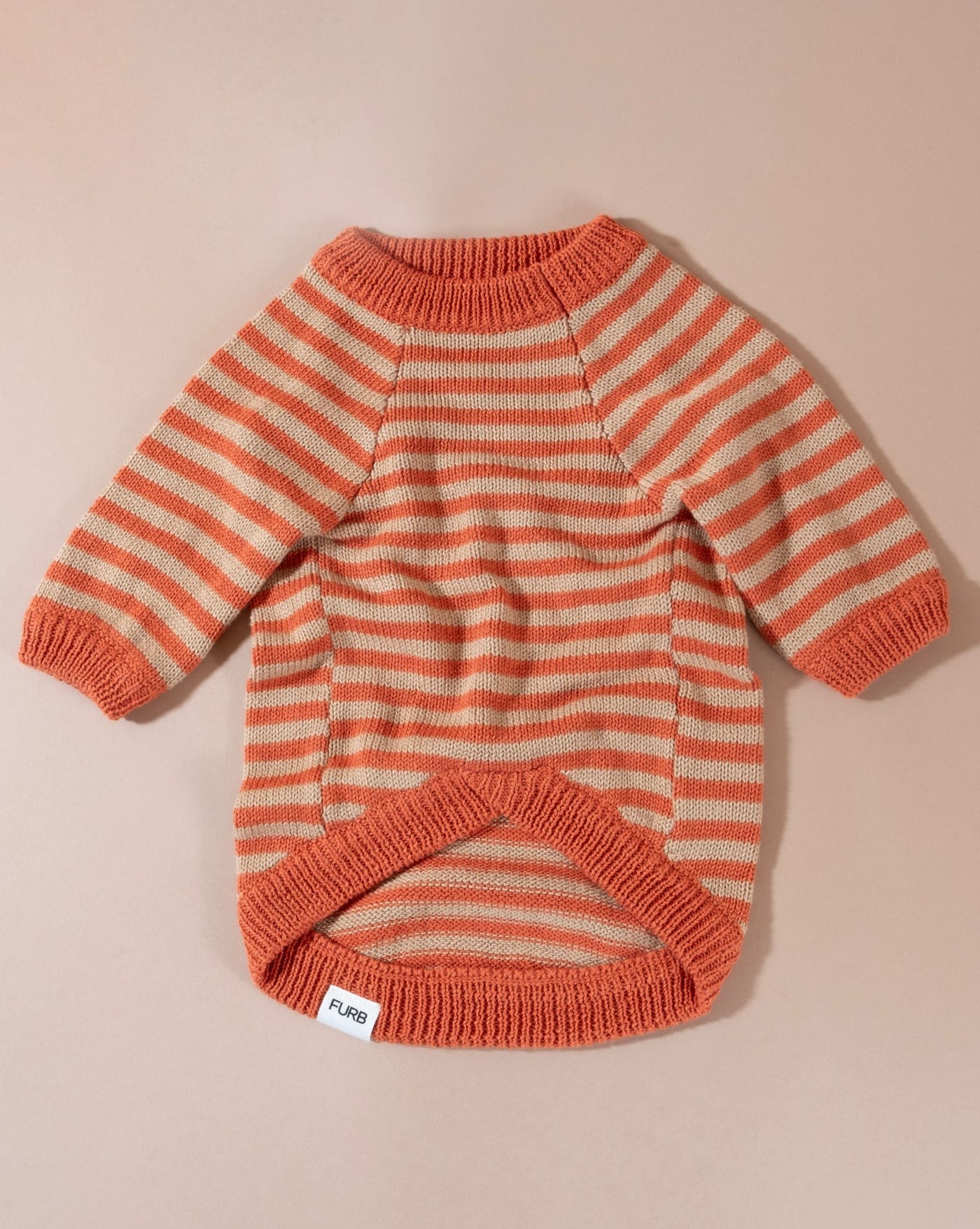 Like A Bandit Orange Striped Dog Sweater