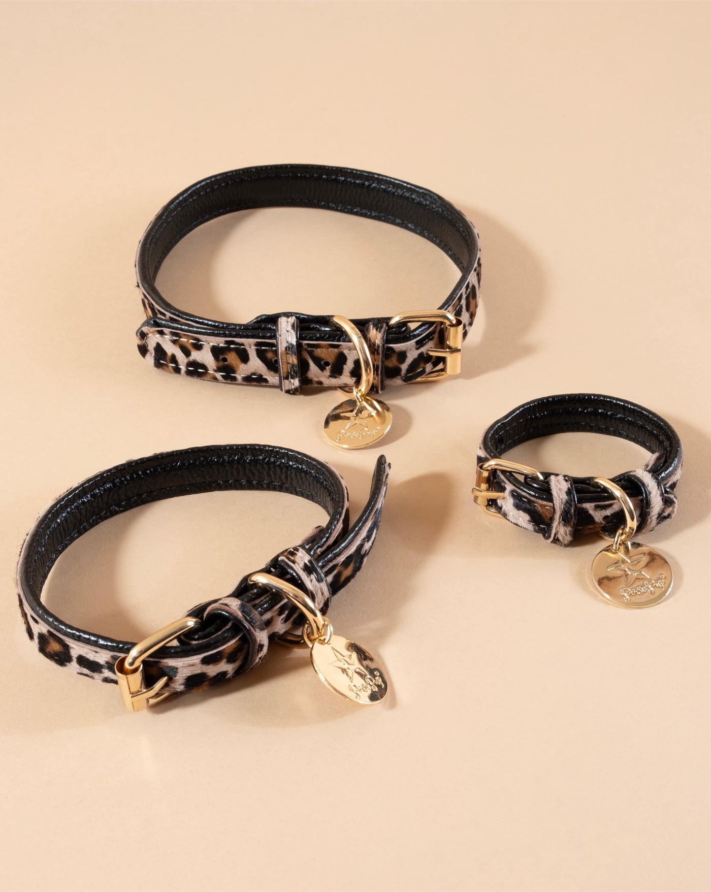 Spot-On Leopard Pony Hair Dog Collar