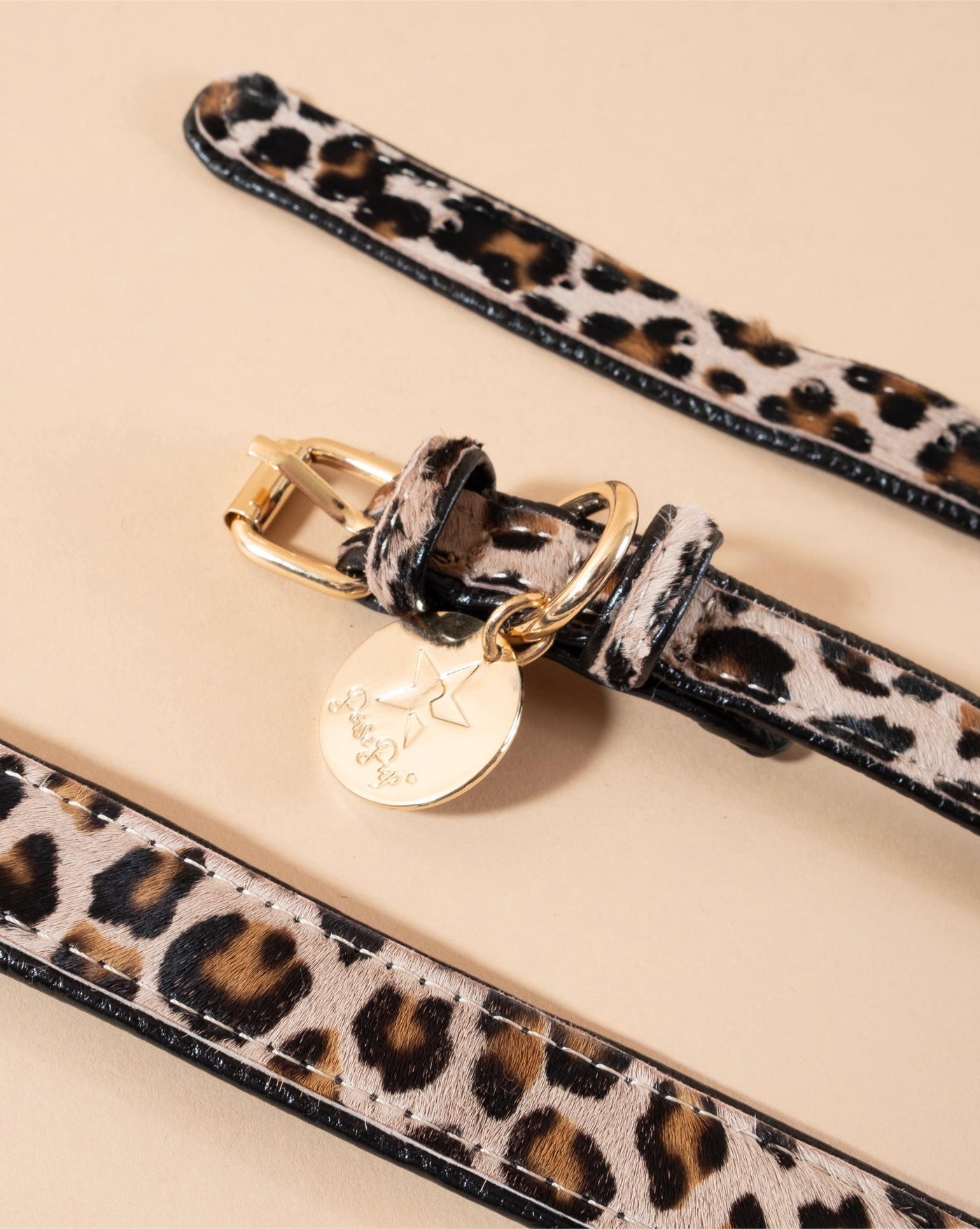 Spot-On Leopard Pony Hair Dog Collar