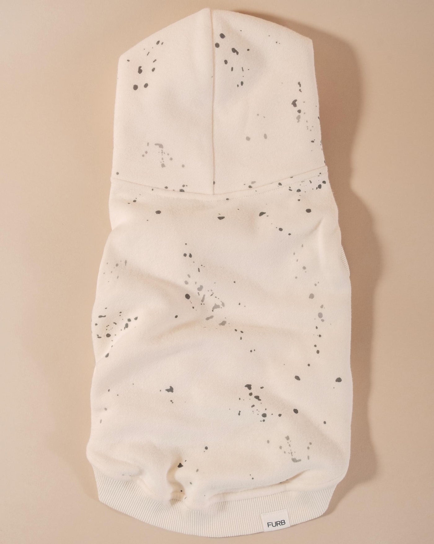 Bradley Ivory Paint Splatter Short Sleeve Dog Hoodie