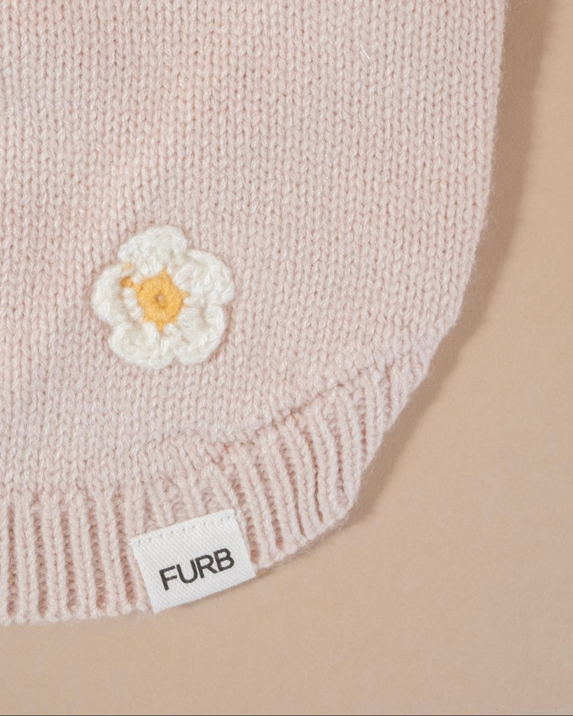 Petal Perfect Blush Daisy Dog Sweater