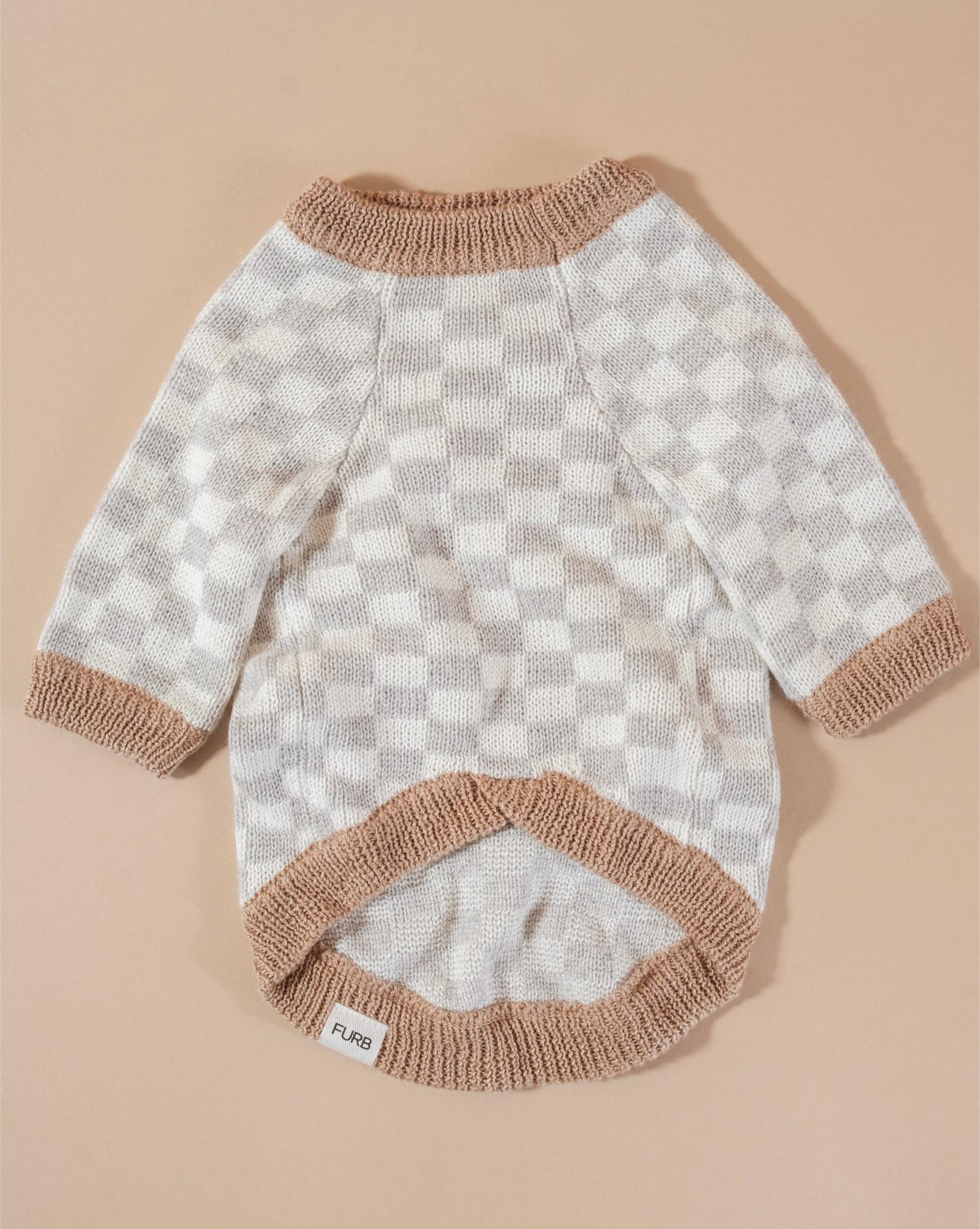 Arlo Grey Check Dog Sweater