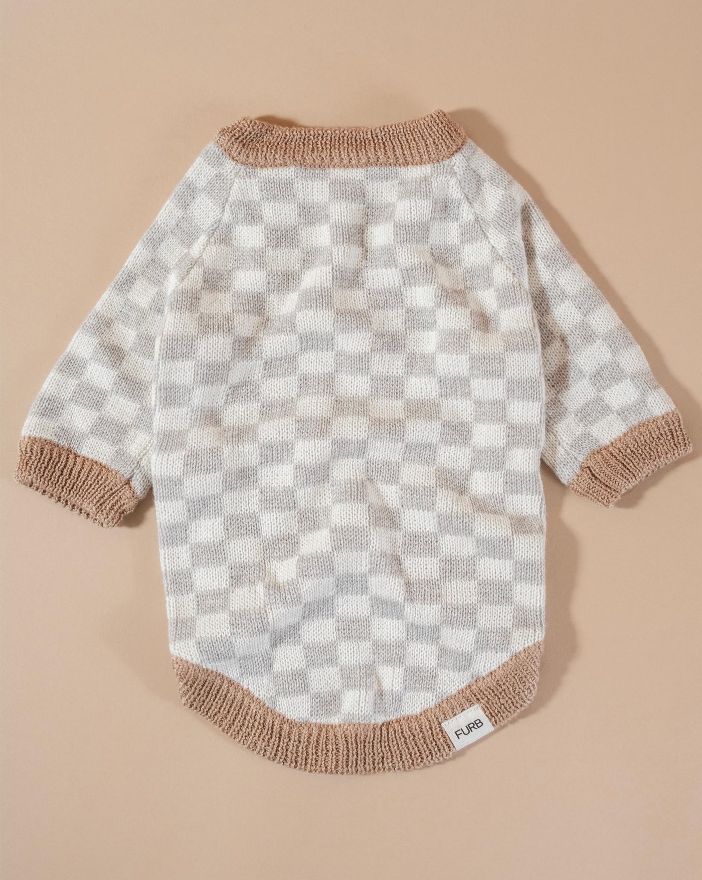 Arlo Grey Check Dog Sweater