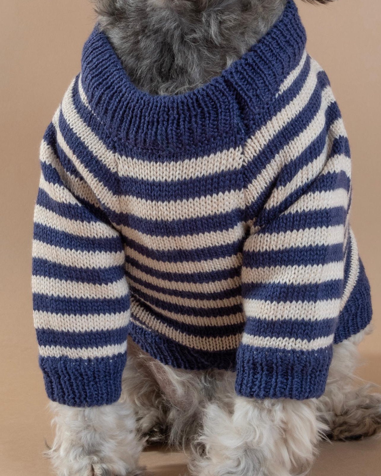 Like A Bandit Blue Striped Dog Sweater