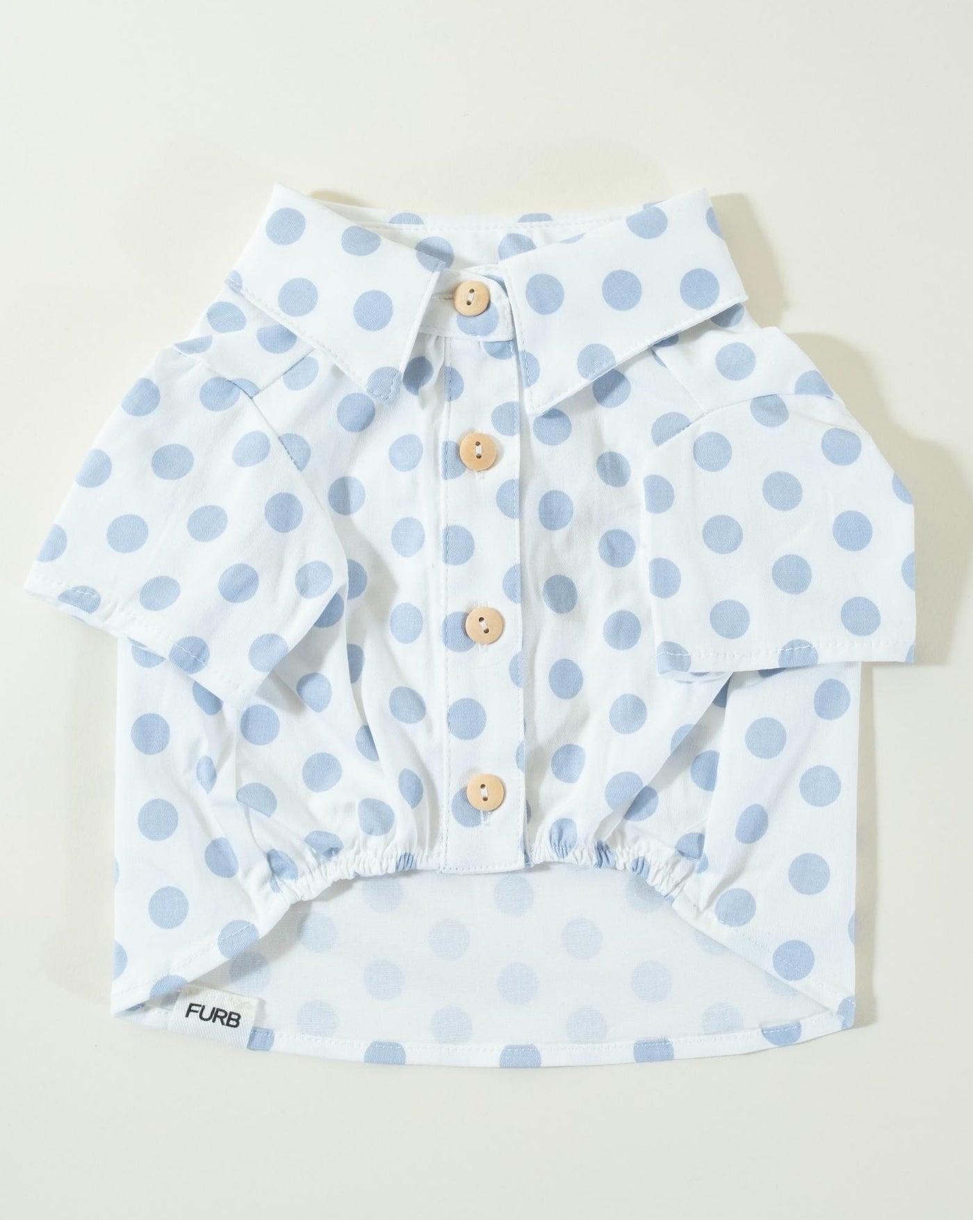 Cleo Baby Blue Polka Dot Dog Shirt