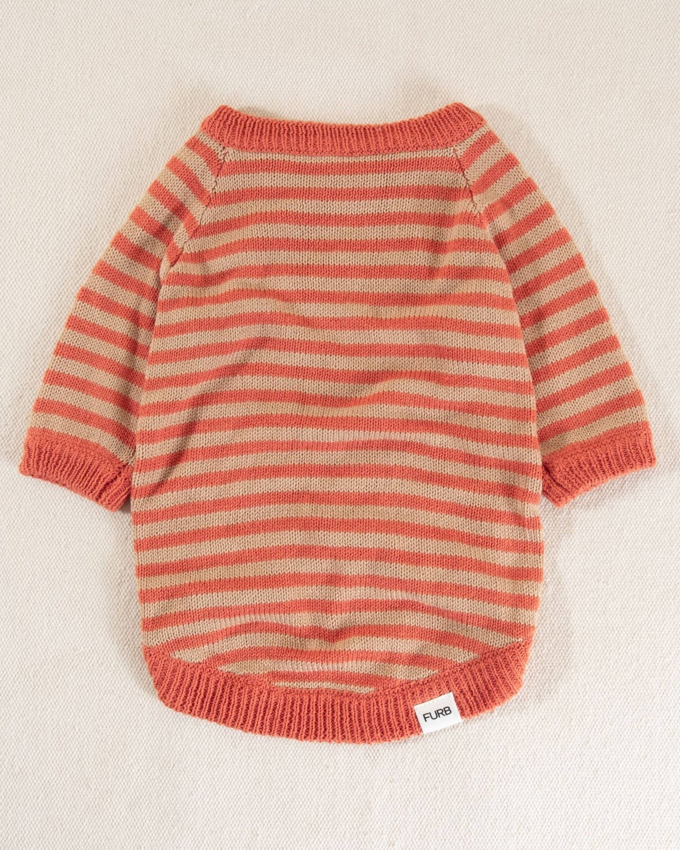 Like A Bandit Orange Striped Dog Sweater