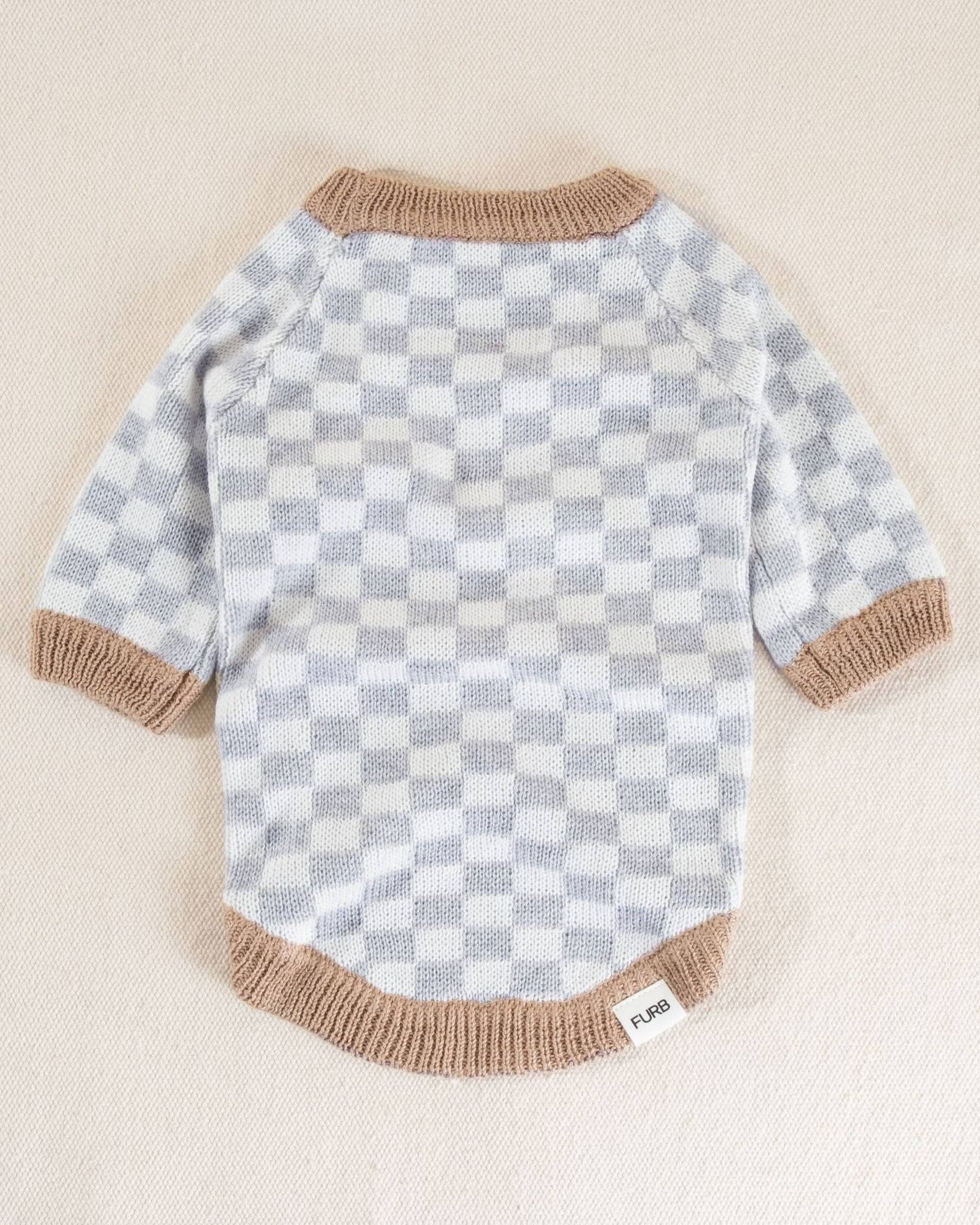 Arlo Grey Check Dog Sweater