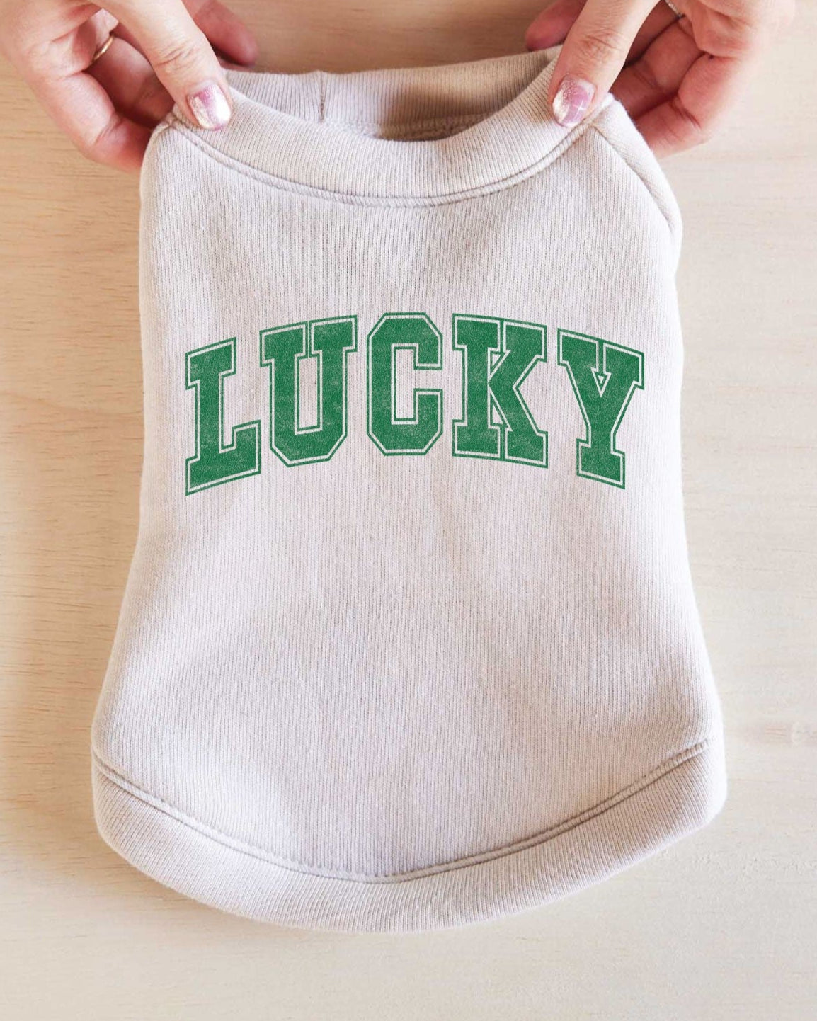 Lucky Charm St. Patrick's Day Dog Sweatshirt for Small Breeds like Chihuahuas, Poodles, and Beagles