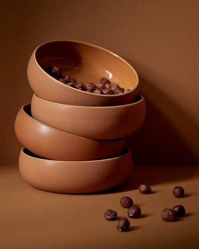 Chef's Kiss Matte Terracotta Pet Bowl, stylish and durable for small to medium breeds like Pugs and French Bulldogs.