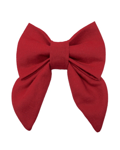 Charming red lady dog bow for a stylish pet accessory