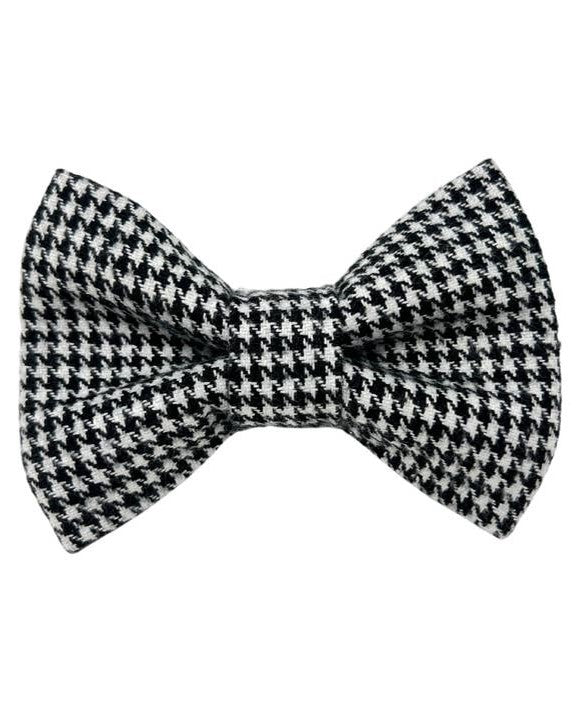 Black + White Houndstooth Bow Tie 