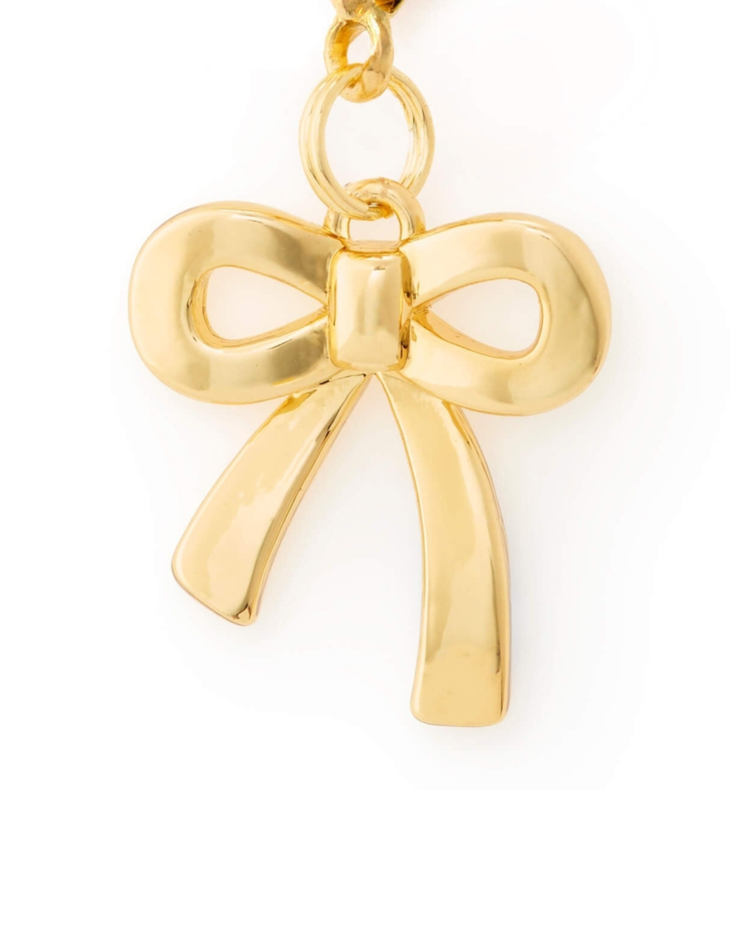 Small and medium dog collar charm with a gold bow, perfect for pups who love a little extra flair