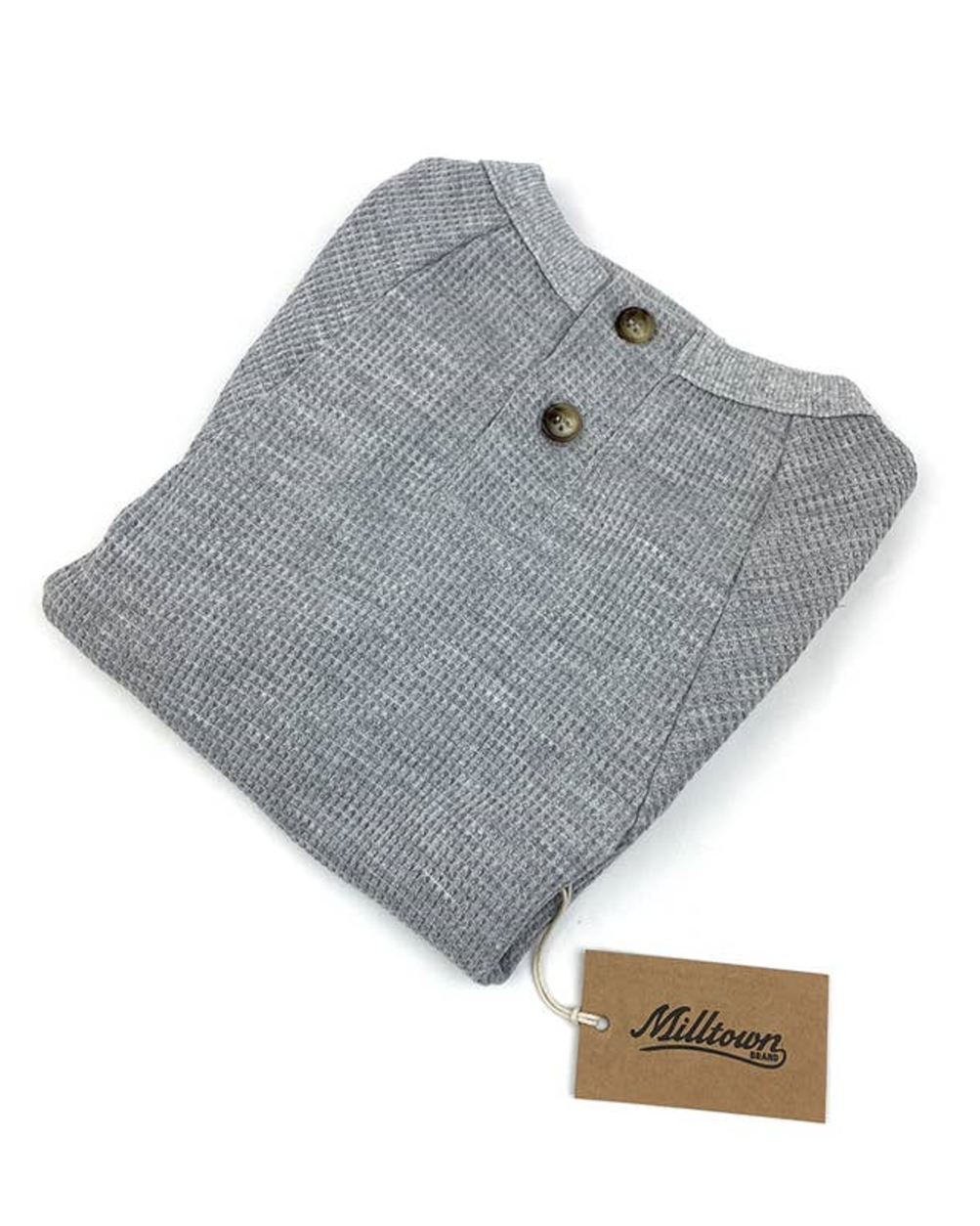 Harper Grey Waffle Knit Henley