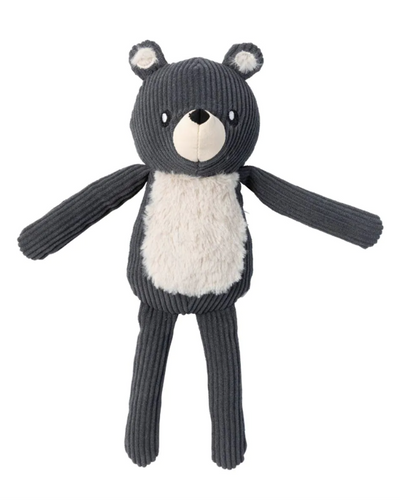 Adorable grey teddy bear dog toy for comfort and play