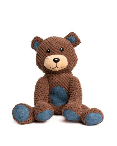 Soft and cuddly bear plush toy, perfect for small dogs who love to play and relax