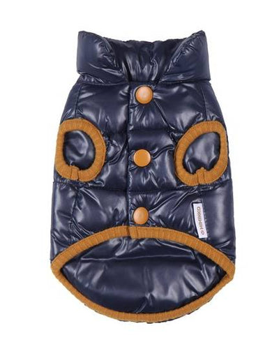 Navy Cloud Puffer Vest. puffer jacket for chihuahua 