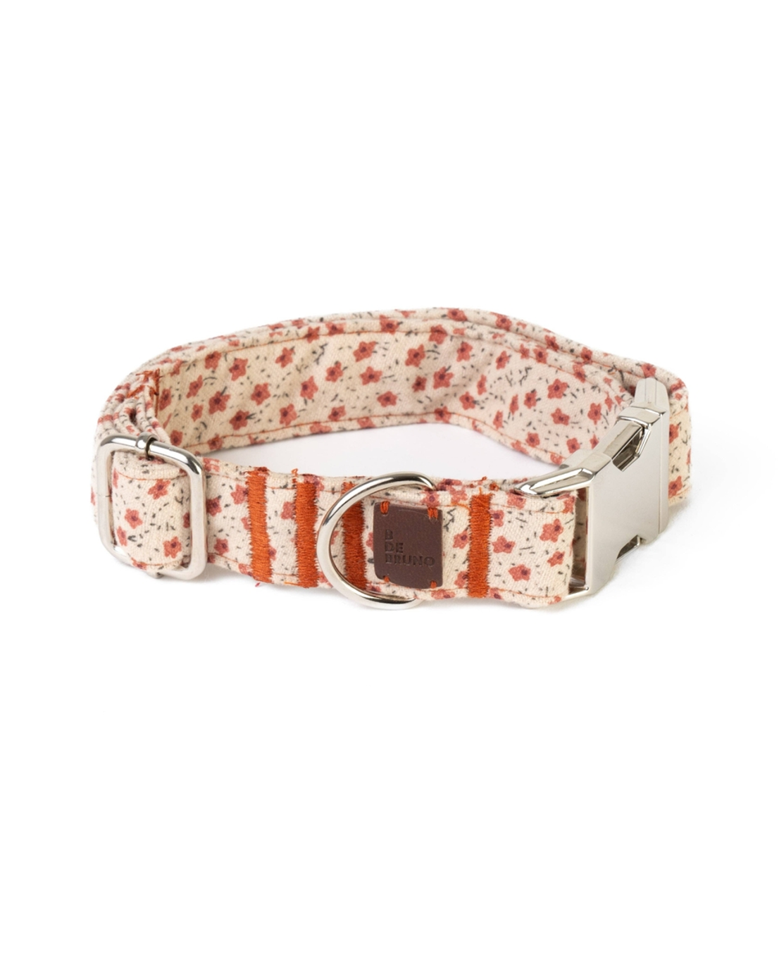 Red floral collar for dogs, designed for small breeds like Chihuahuas and Shih Tzus.