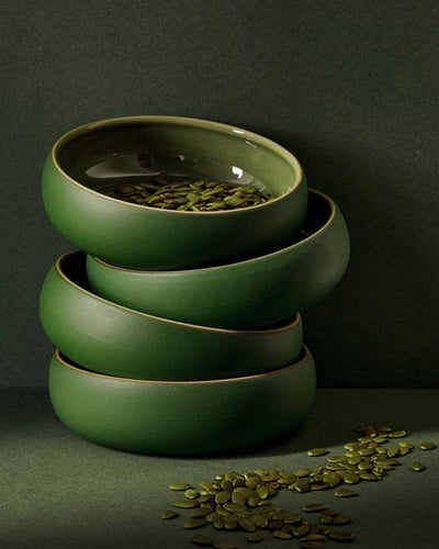 Chef's Kiss Matte Green Pet Bowl, perfect for small to medium breeds like Beagles and Poodles.