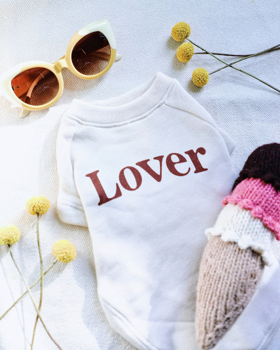 Lil’ Lover sweatshirt for dogs, perfect for casual days and lounging.