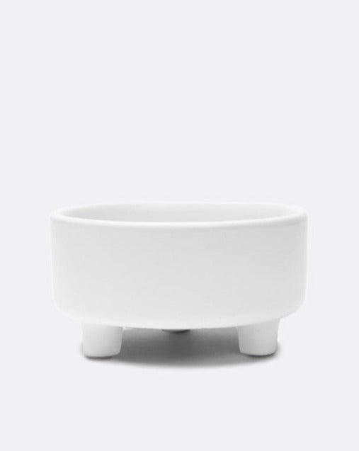 Treat Yourself White Ceramic Dog Bowl